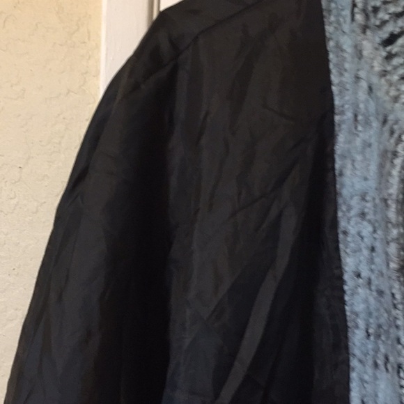 Women light blue and black ponchos one size - Picture 6 of 7